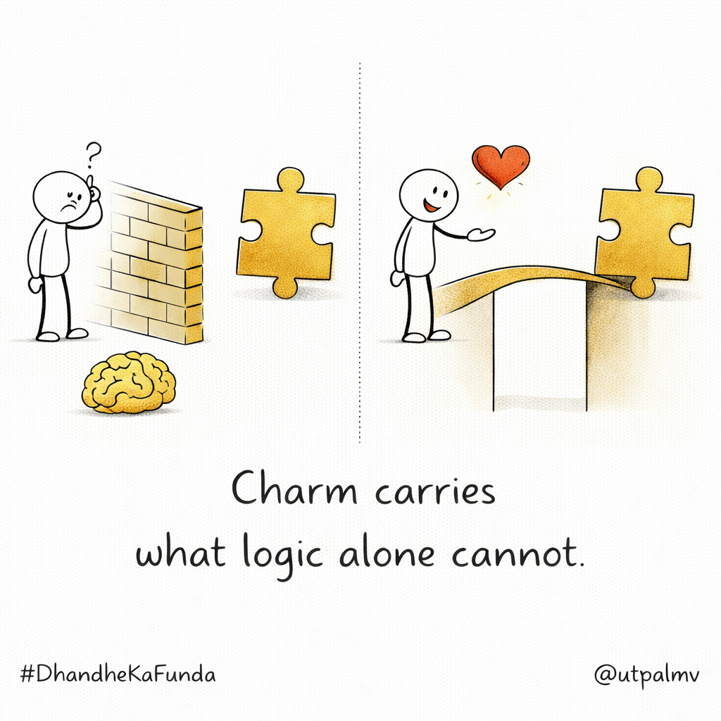 Charm not just logic ~ Utpal Vaishnav (UV)